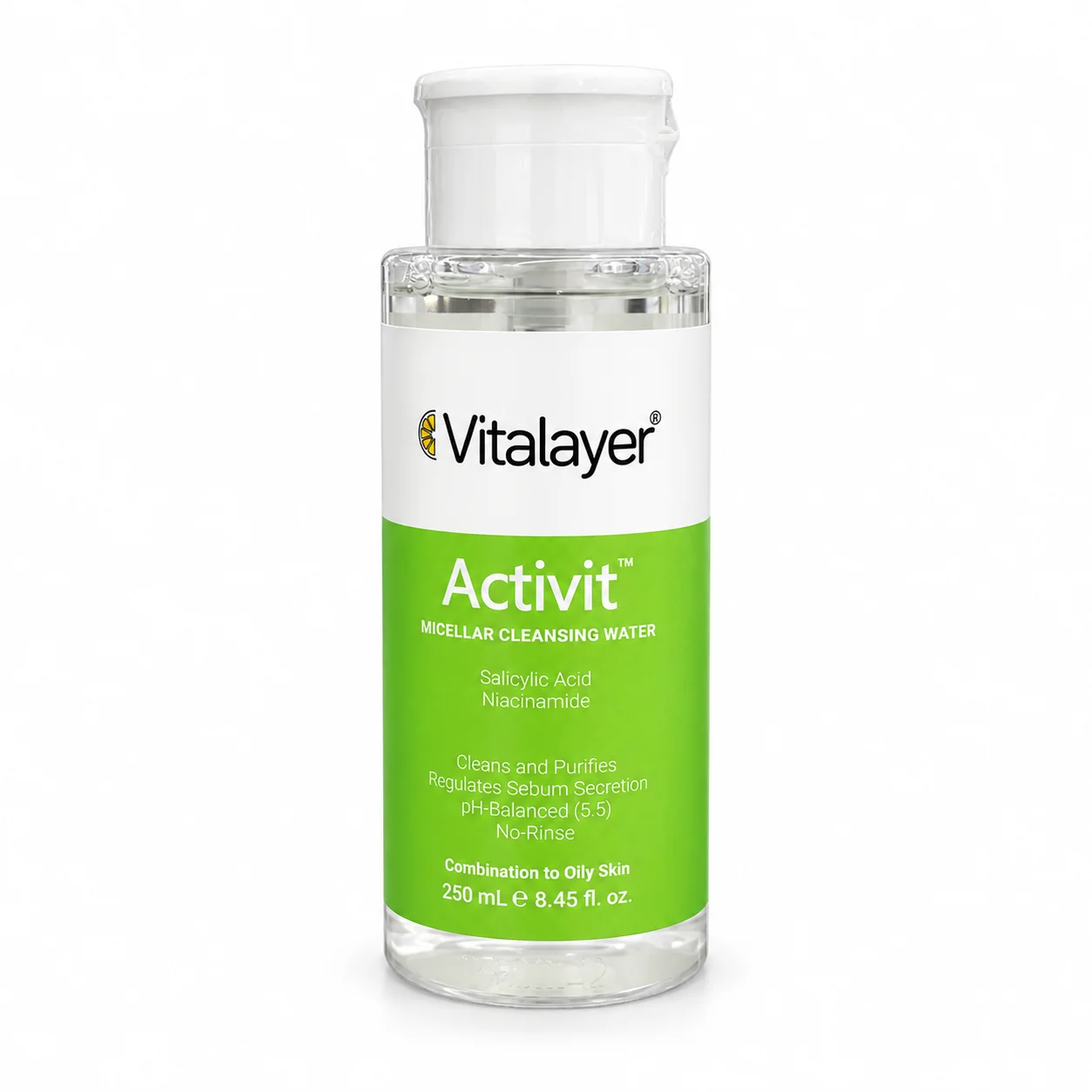 میسلار واتر مدل Activit مناسب  پوست چرب و مختلط ویتالیر
