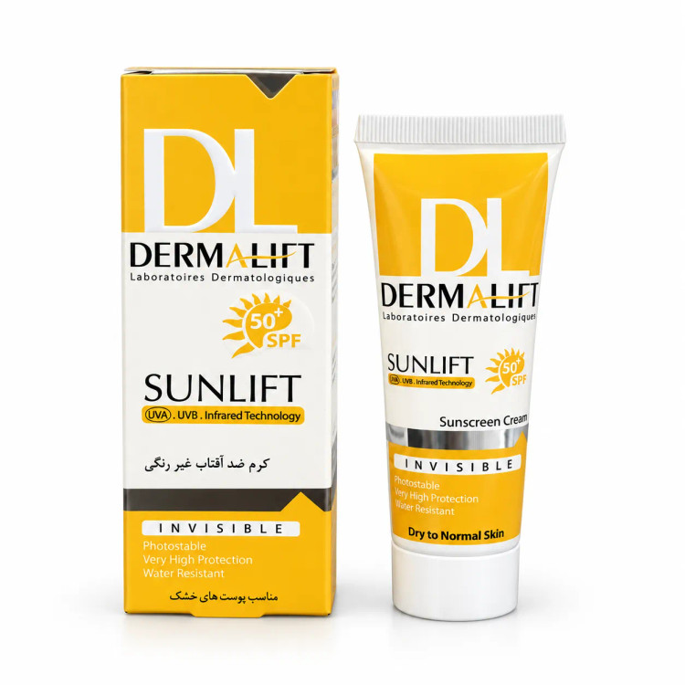 ضد آفتاب رنگی پوست خشک و حساس درمالیفت مدل SPF50