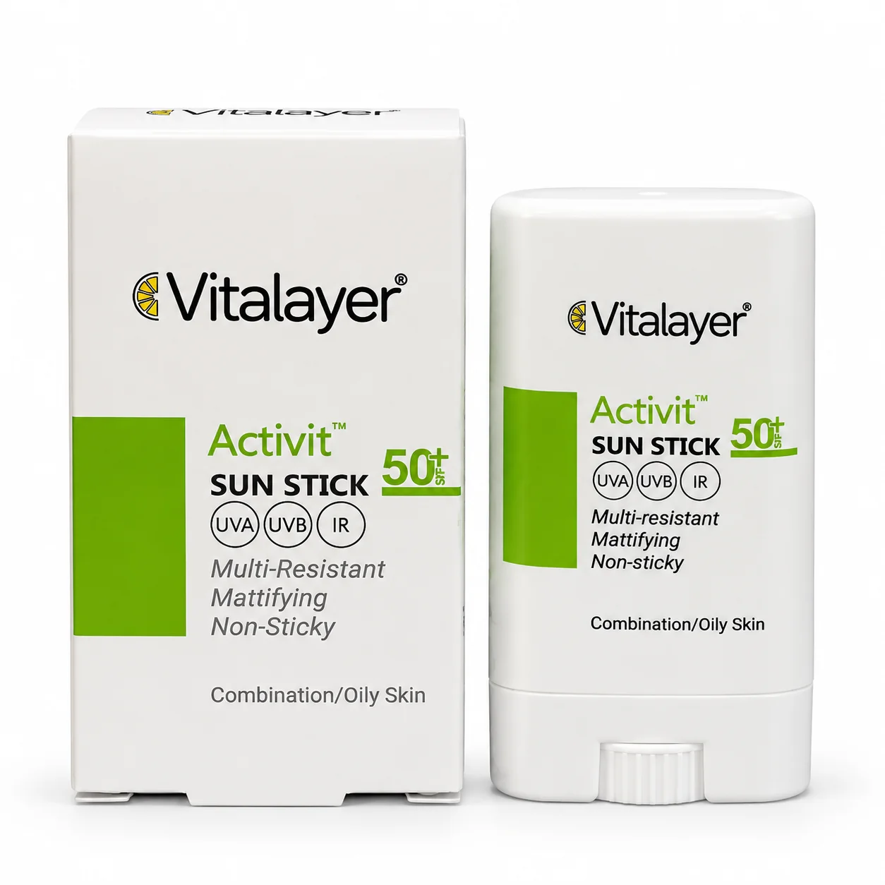 ضد آفتاب استیکی بی رنگ ویتالیر مدل SPF 50