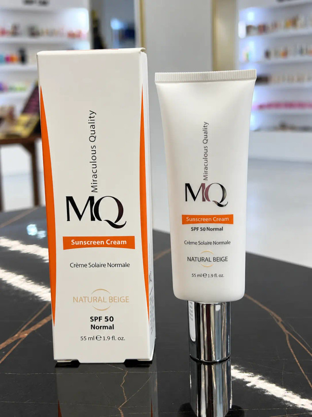 کرم ضد آفتاب رنگی ام کیو SPF 50 مناسب پوست نرمال