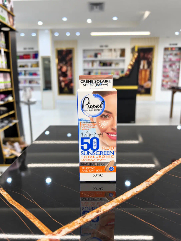 فلوئید ضد آفتاب رنگی پیکسل SPF50 بژ طبیعی