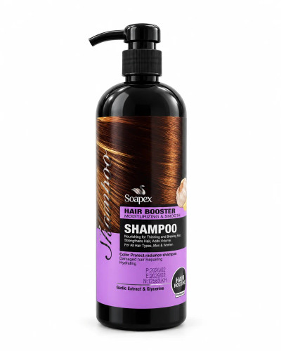 شامپو تقویتکننده و آبرسان مو سوپکس مدل Hair Booster حاوی عصاره سیر و گلیسیرین