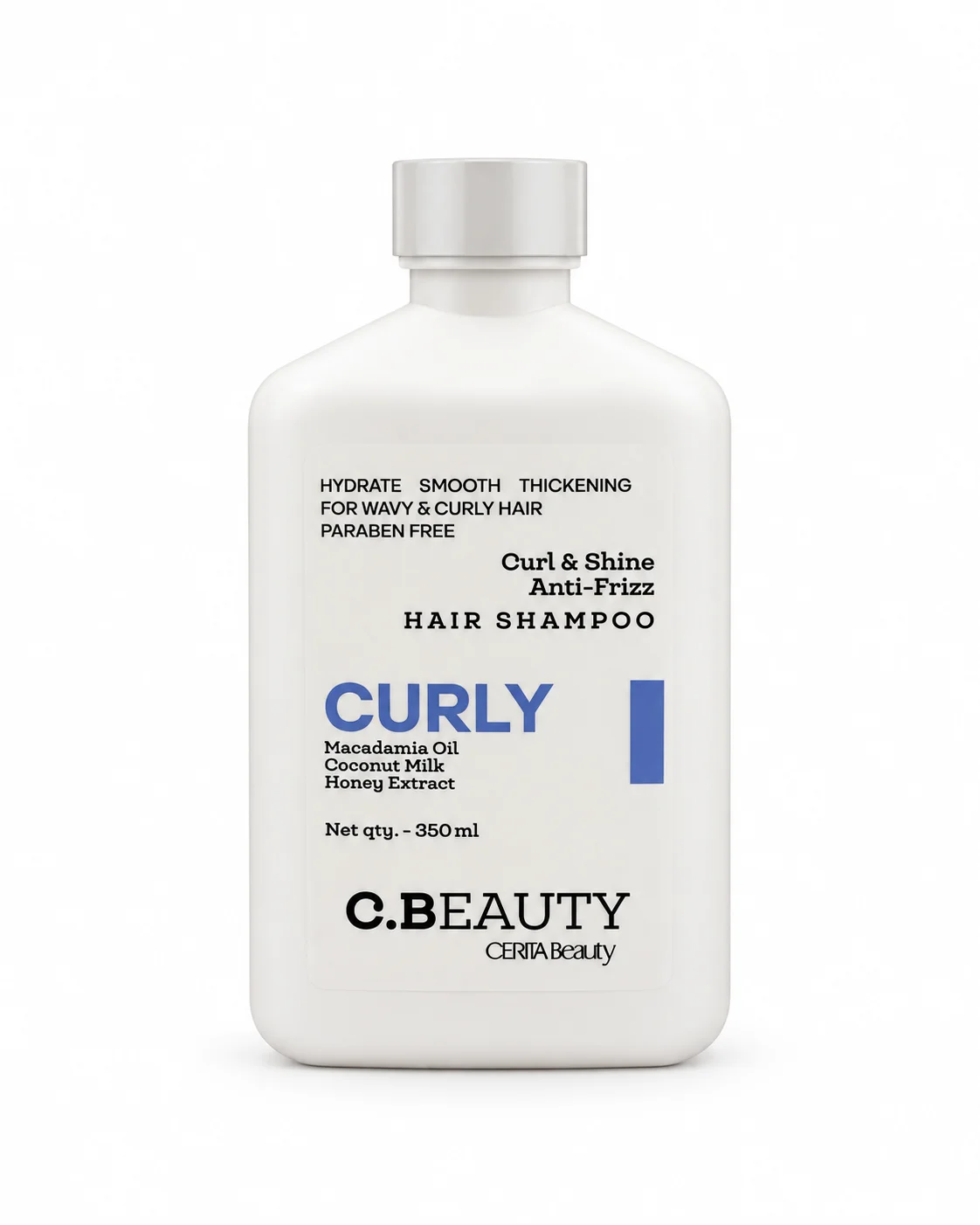 شامپو مخصوص موهای فر سریتا بیوتی مدل Curly حاوی روغن ماکادمیا
