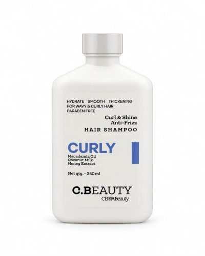 شامپو مخصوص موهای فر سریتا بیوتی مدل Curly حاوی روغن ماکادمیا