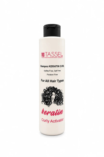 شامپو کراتینه مخصوص موهای فر تاسل مدل Keratin Curl