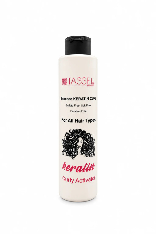 شامپو کراتینه مخصوص موهای فر تاسل مدل Keratin Curl